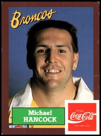 1989 Coca-Cola Promotional Card - Card 10 Michael Hancock Brisbane Broncos