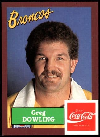 1989 Coca-Cola Promotional Card - Card 11 Greg Dowling Brisbane Broncos