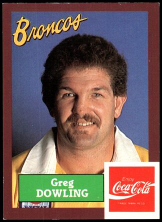 1989 Coca-Cola Promotional Card - Card 11 Greg Dowling Brisbane Broncos