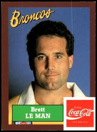 1989 Coca-Cola Promotional Card - Card 13 Brett Le Man Brisbane Broncos