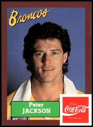 1989 Coca-Cola Promotional Card - Card 14 Peter Jackson Brisbane Bronco