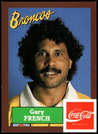 1989 Coca-Cola Promotional Card - Card 18 Gary French Brisbane Broncos