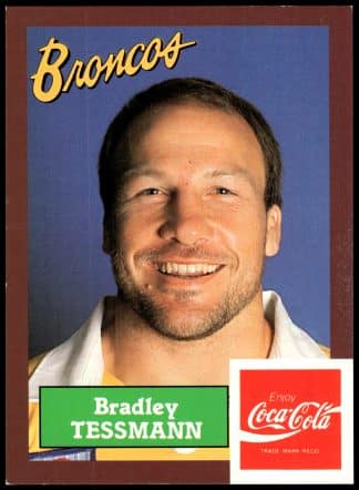 1989 Coca-Cola Promotional Card - Card 20 Bradley Tessman Brisbane Broncos