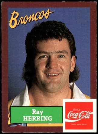 1989 Coca-Cola Promotional Card - Card 24 Ray Herring Brisbane Broncos
