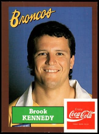 1989 Coca-Cola Promotional Card - Card 25 Brook Kennedy Brisbane Broncos
