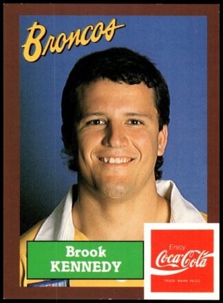 1989 Coca-Cola Promotional Card - Card 25 Brook Kennedy Brisbane Broncos