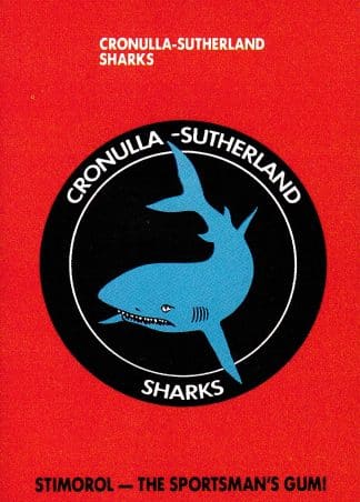 1989 Scanlens Common Card - Base 023 Logo Cronulla Sharks