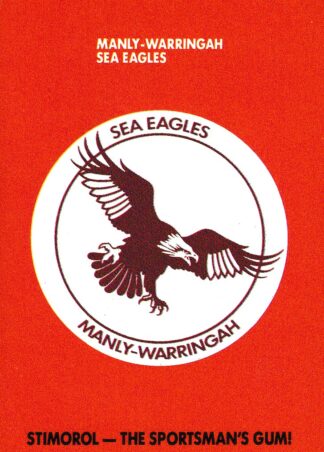 1989 Scanlens Common Card - Base 041 Logo Manly Sea Eagles