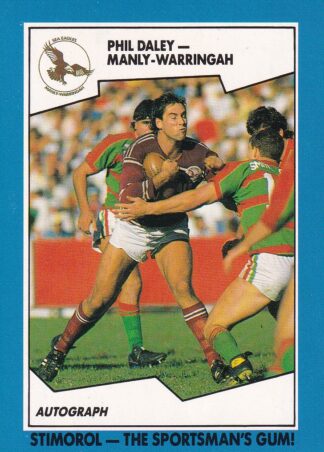 1989 Scanlens Common Card - Base 044 Phil Daley Manly Sea Eagles