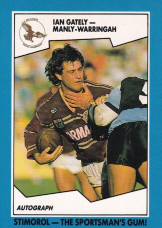 1989 Scanlens Common Card - Base 046 Ian Gately Manly Sea Eagles
