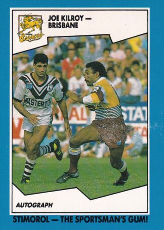 1989 Scanlens Common Card - Base 066 Joe Kilroy Brisbane Broncos