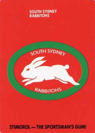 1989 Scanlens Common Card - Base 071 Logo South Sydney Rabbitohs