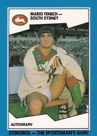 1989 Scanlens Common Card - Base 072 Mario Fenech South Sydney Rabbitohs