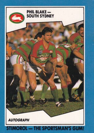 1989 Scanlens Common Card - Base 079 Phil Blake South Sydney Rabbitohs