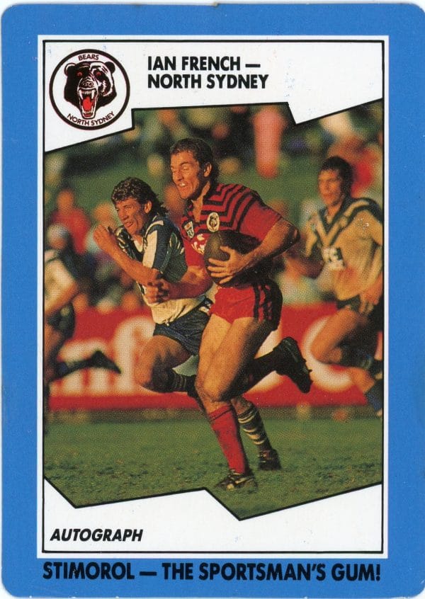 1989 Scanlens Common Card - Base 085 Ian French North Sydney Bears
