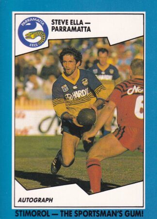 1989 Scanlens Common Card - Base 101 Steve Ella Parramatta Eels