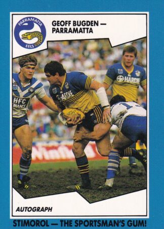 1989 Scanlens Common Card - Base 103 Geoff Bugden Parramatta Eels