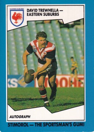1989 Scanlens Common Card - Base 109 David Trewhella Eastern Suburbs Roosters