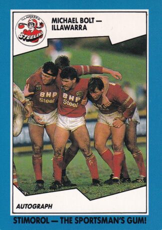 1989 Scanlens Common Card - Base 119 Michael Bolt Illawarra Steelers