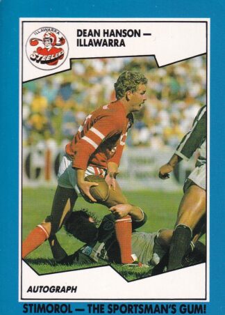 1989 Scanlens Common Card - Base 121 Dean Hanson Illawarra Steelers