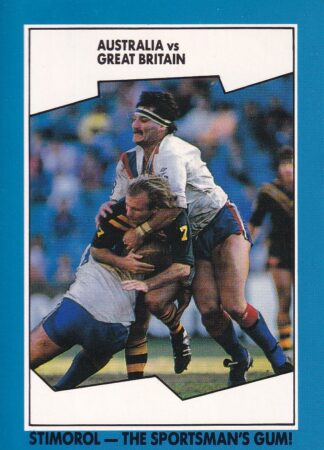 1989 Scanlens Common Card - Base 153 Australia vs Great Britain