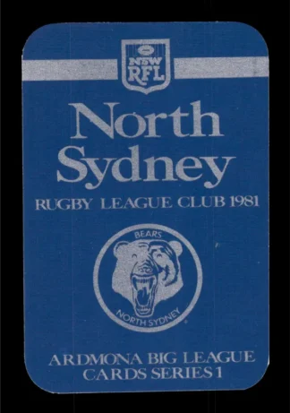 1981 Ardmona North Sydney Bears