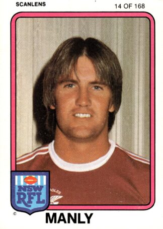 1981 Scanlens Common Card - Base 014 Simon Booth Manly Sea Eagles