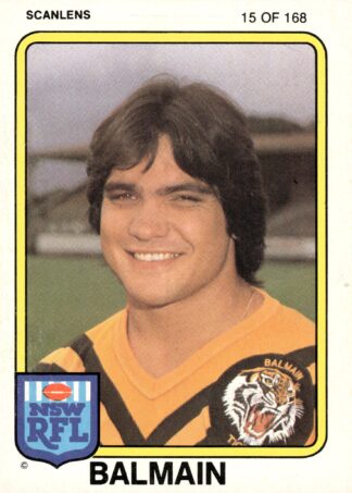 1981 Scanlens Common Card - Base 015 David Grant Balmain Tigers