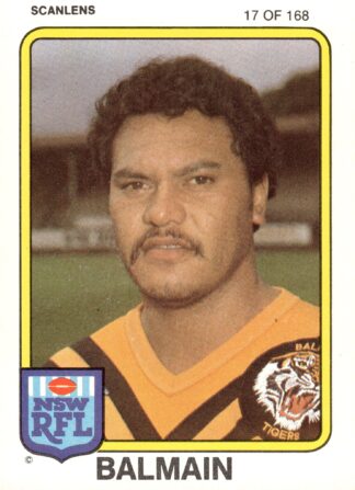 1981 Scanlens Common Card - Base 017 Olsen Filipaina Balmain Tigers