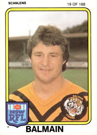1981 Scanlens Common Card - Base 019 Allan McMahon Balmain Tigers