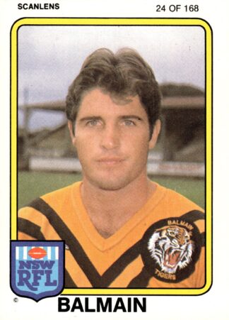 1981 Scanlens Common Card - Base 024 Wayne Wigham Balmain Tigers