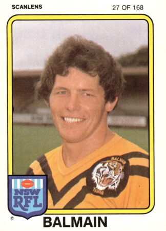1981 Scanlens Common Card - Base 027 Ian Thomson Balmain Tigers