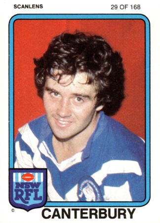 1981 Scanlens Common Card - Base 029 Steve Gearin Canterbury Bulldogs