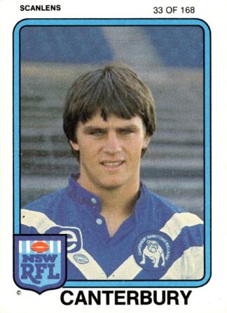 1981 Scanlens Common Card - Base 033 Chris Mortimer Canterbury Bulldogs