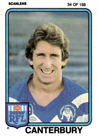 1981 Scanlens Common Card - Base 034 Steve Mortimer Canterbury Bulldogs