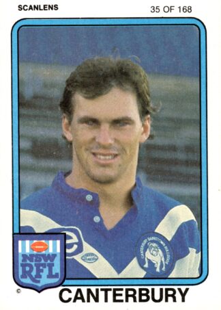 1981 Scanlens Common Card - Base 035 Peter Mortimer Canterbury Bulldogs
