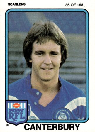 1981 Scanlens Common Card - Base 036 Greg Brentnall Canterbury Bulldogs