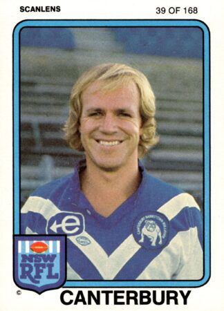 1981 Scanlens Common Card - Base 039 Garry Hughes Canterbury Bulldogs