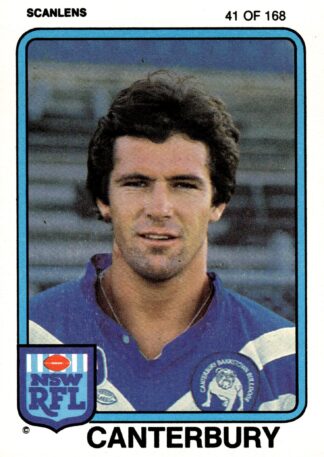 1981 Scanlens Common Card - Base 041 Steve Folkes Canterbury Bulldogs