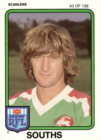 1981 Scanlens Common Card - Base 043 Russell Fairfax South Sydney Rabbitohs