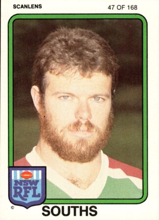 1981 Scanlens Common Card - Base 047 Gary Hambly South Sydney Rabbitohs