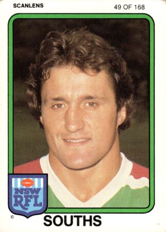 1981 Scanlens Common Card - Base 049 Nathan Gibbs South Sydney Rabbitohs