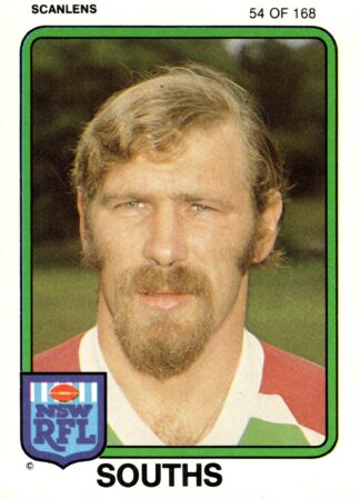 1981 Scanlens Common Card - Base 054 Ziggy Niszczot South Sydney Rabbitohs