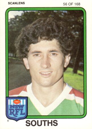 1981 Scanlens Common Card - Base 056 Mitch Brennan South Sydney Rabbitohs