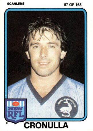 1981 Scanlens Common Card - Base 057 Garry Cameron Cronulla Sharks