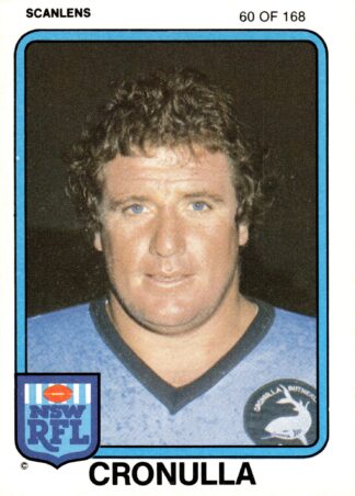 1981 Scanlens Common Card - Base 060 Peter McNamara Cronulla Sharks