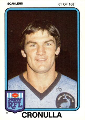 1981 Scanlens Common Card - Base 061 Gavin Miller Cronulla Sharks