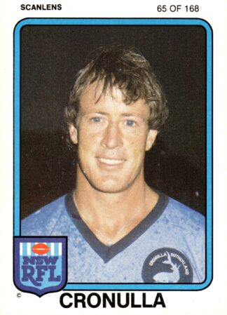 1981 Scanlens Common Card - Base 065 Greg Mullane Cronulla Sharks