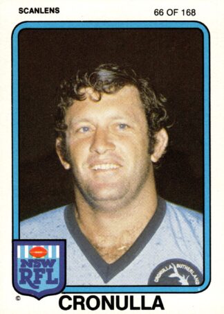 1981 Scanlens Common Card - Base 066 Paul Khan Cronulla Sharks