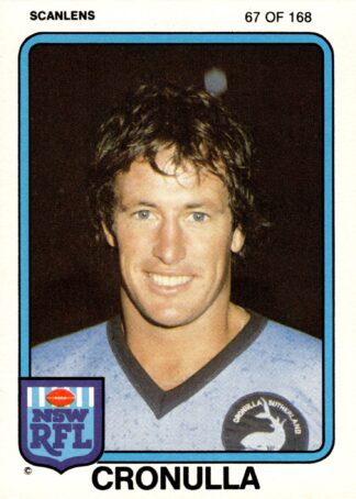 1981 Scanlens Common Card - Base 067 Mick Mullane Cronulla Sharks